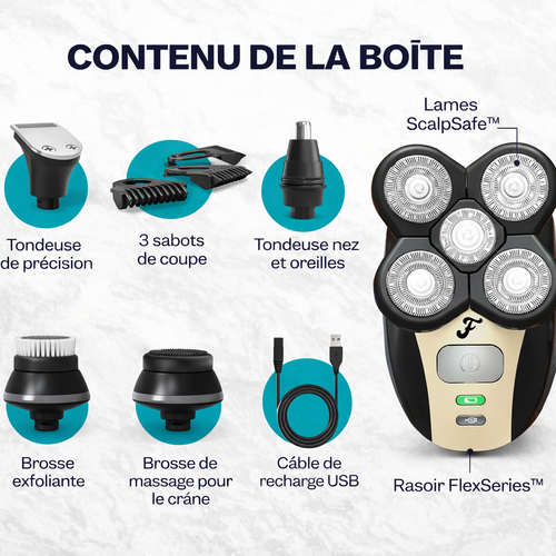 Rasoir FlexSeries électrique multifonctionnel