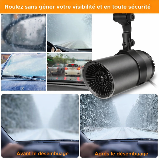 Souffleur d'air chaud, dégivreur et désembueur de pare-brise  pour voiture